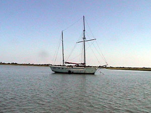 Sailboat in St. Augustine harbor