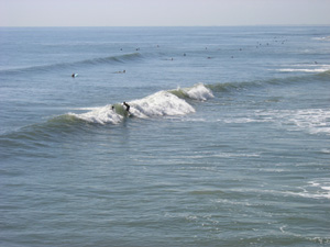 Watching the surfers